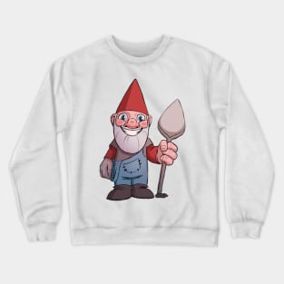 Happy Garden Gnome with a Trowel Crewneck Sweatshirt